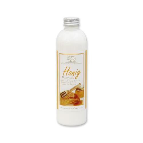 Bodymilk met biologische schapenmelk 250ml in de fles, honing